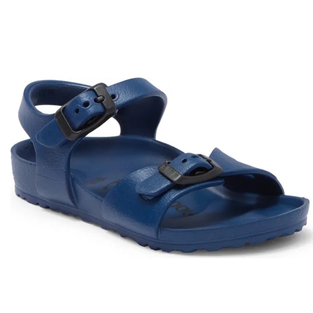 BIRKENSTOCK Rio Ankle Strap Sandal Navy Eva, Size 11-11.5US / 29EU